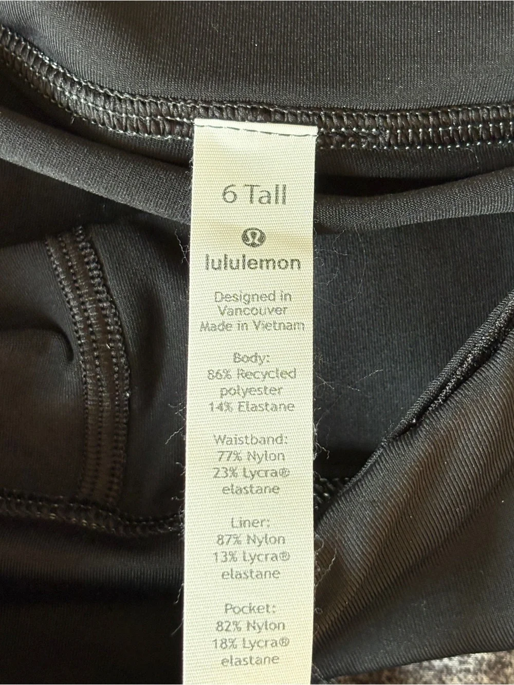 Lululemon Pace Rival Mid-Rise Gray Black Skirt Size 6 Tall Tennis Golf Athletic